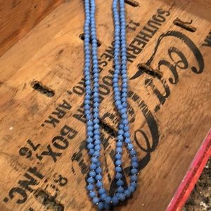 Long blue beads